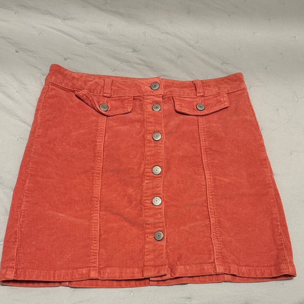 SO Women's orange Red Corduroy Mini Skirt size 9
